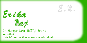 erika maj business card